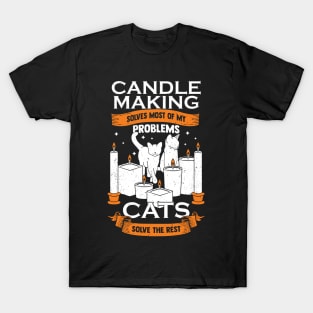 Candle Making Cat Lover Gift T-Shirt